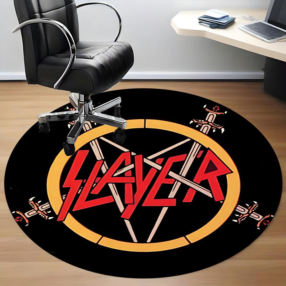 1pc Slayer Band LogoChair Carpet for Office, Non-slip, Soft and Durable Office Rug, Perfect for Office yy250925252