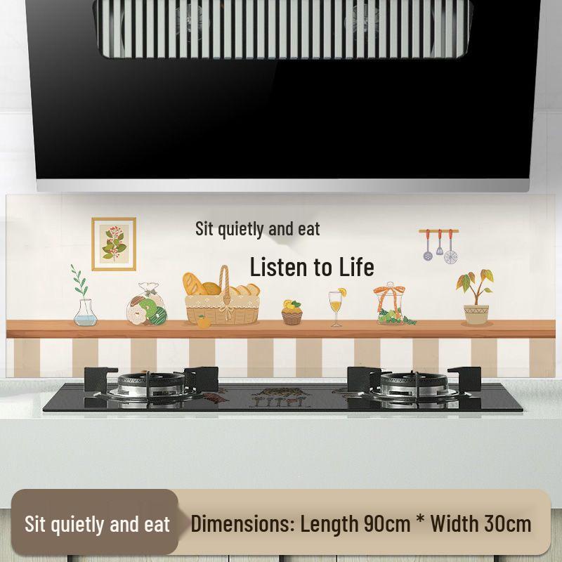 High-Temperature Resistant, Fireproof, Waterproof Kitchen Wall Sticker - Oil & Stain Proof for Stove, Range Hood, and Tile