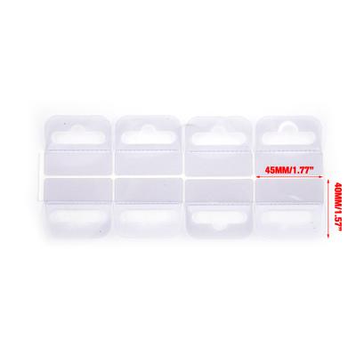100 stuks PVC Sleufgat Zelfklevende Hanglussen Labels Haak Merchandise Verpakking Doos Zak Hangers Pegboards Display Voor Winkel Retail Display