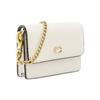 Coach 1 Card Case Series Minimalist C Logo Flap Chain Crossbody Wallet Women Crossbody Bag White C6718-B4HA