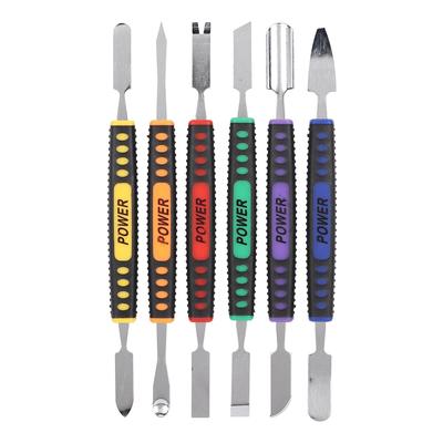 6 Pcs Crowbar Prying Opening Repair Tool Kit Dual Heads Metal Hand Tools Sets for Mobile Phone
