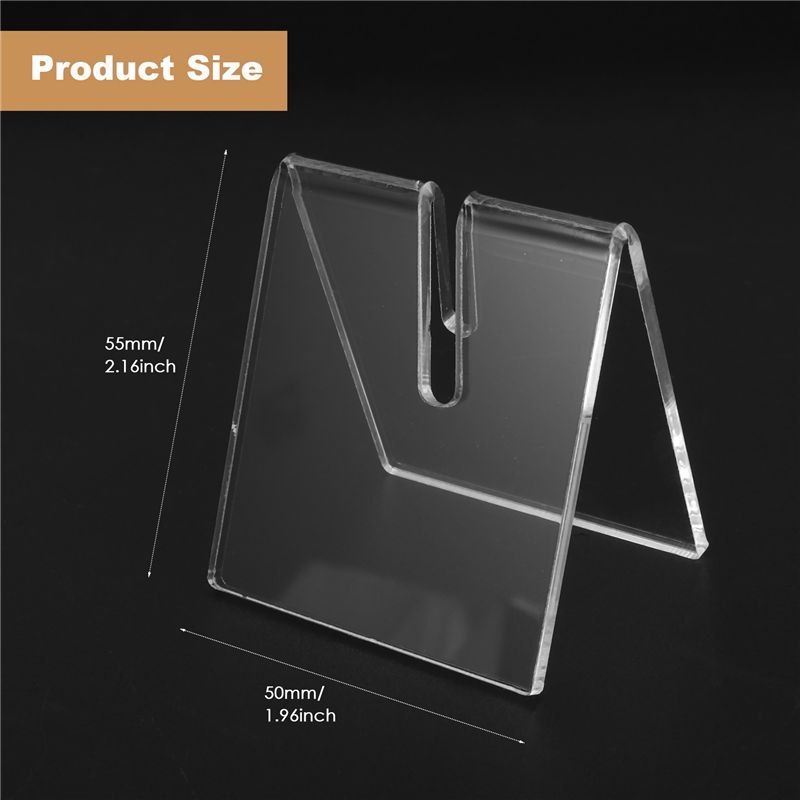 A84E-10PCS Clear Acrylic Knife Blade Display Stand Holders Folding Knife Display Stand Holder Pocket Knives Showcase Rack