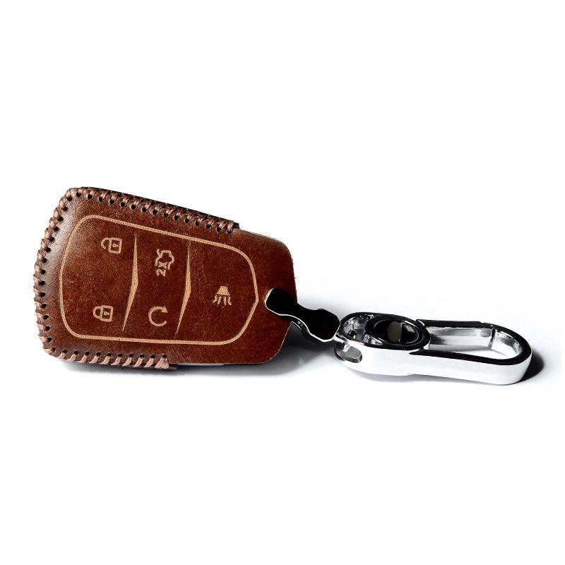 Hand-Stitched Cadillac Key Case for XT5/ATSL/XTS/CT6/SRX
