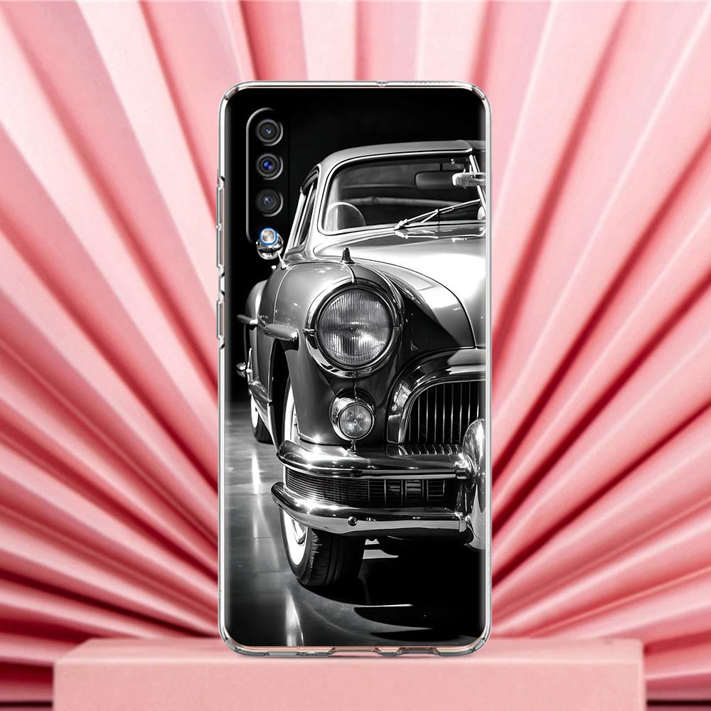 Phone Case For Samsung A56 A36 A26 A24 A16 A14 A12 A32 A50 A70 A20E A22 A40 A34 A54 A42 A52 5G A04s A06 Cover Black White Car