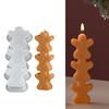 Holiday Silicone Baking Mold Santa Reindeer Angel Gingerbreads Man Candle Chocolate Maker With Nonstick Front
