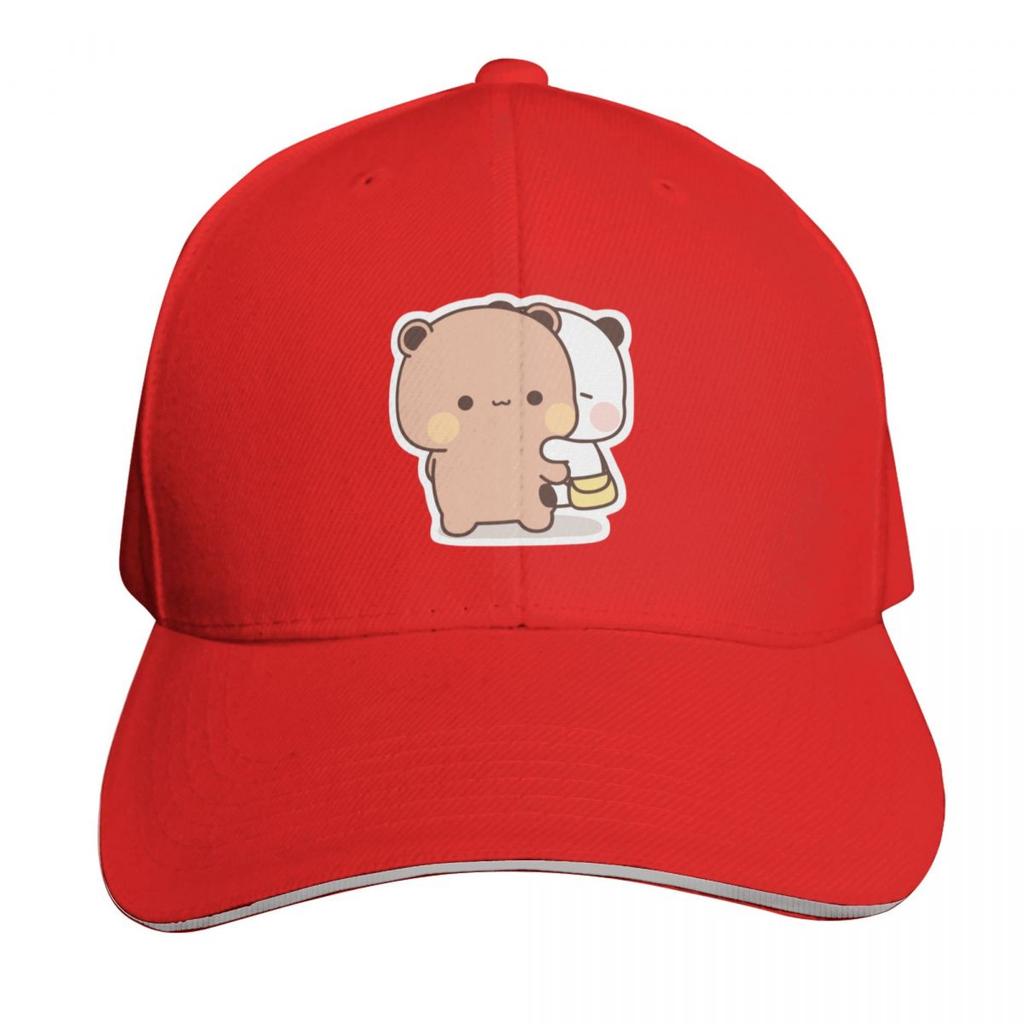 DuDu Bear Carrying His Love BuBu Panda Baseball Cap Military Tactical Cap Anime Fun Hats Hood Unisex Golf Wear Womens