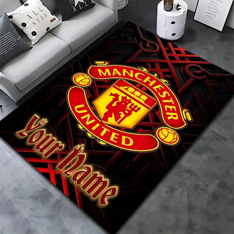Manchester United F Custom Name Carpet Rug for Living Room Bedroom Home Sofa Decoration,Kids Play Non-slip Floor Mat