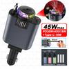 5-In-1 Car Aromatherapy Essential Oil Diffuser Starry Light 45W Retractable Phone Charger with IOS Type C PD30W Cable For IPhone