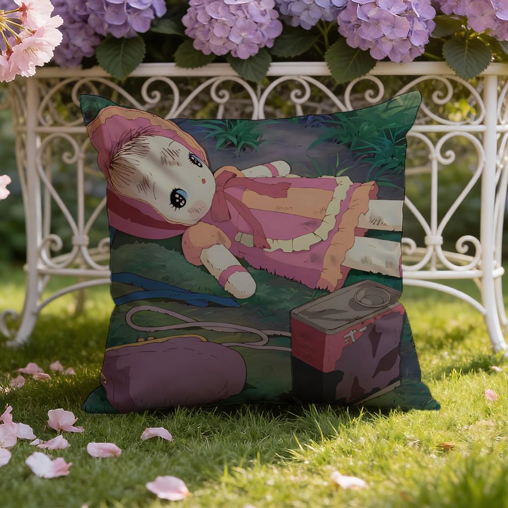 Anime G-Grave of the F-FirefliesS Cushion Cover Home & Car Dual-Scene Pillow Cover: Reversible for Premium Comfort