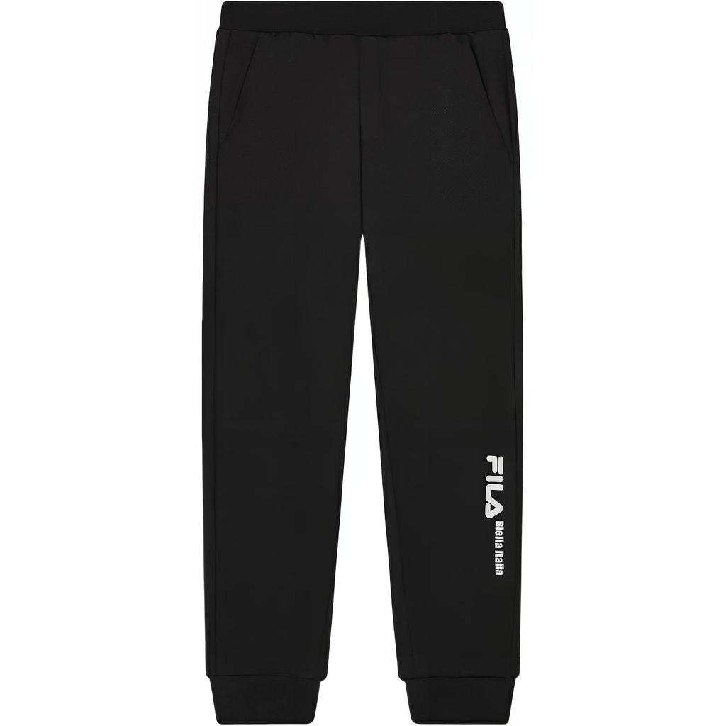 FILA Original Solid Color Comfortable Cuffed Casual Pants Men bottoms Black F11M429604F-BK