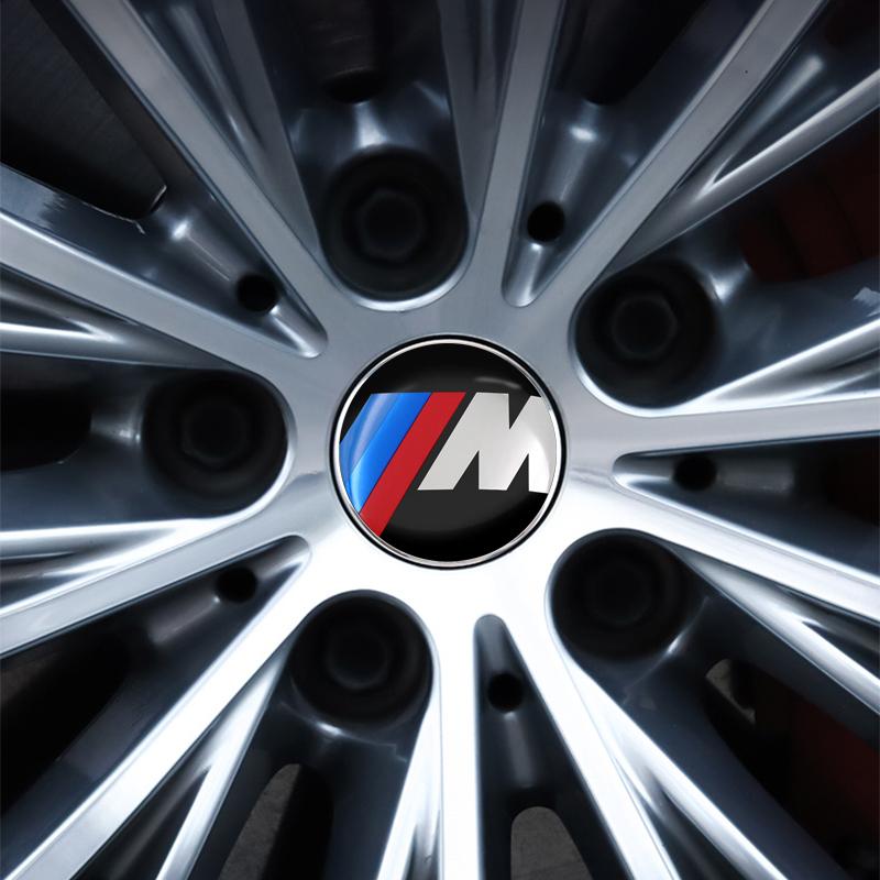 4PCS 60mm M LOGO Emblem Car Rim Cover Decal Tire Wheel Center Hub Cap Cover Auto Accessories for BMW X1 X3 X4 X5 E46 E90 F20 E60 E39 F10 M2 M3 M5
