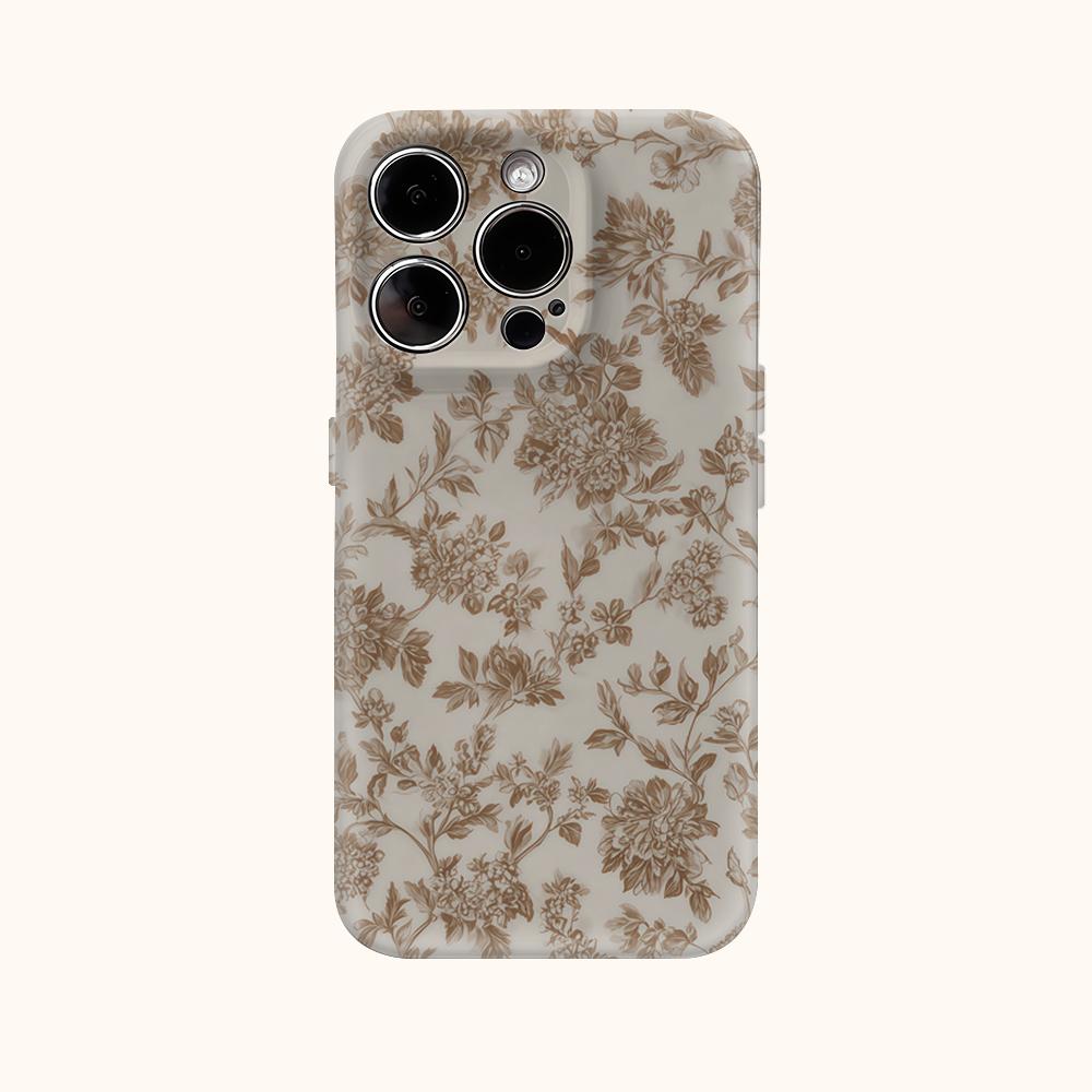 Beige PeonyFor Magnetic Phone Case for IPhone 17 16 15 14 13 Pro Max Plus Single Double-layer Tough Case