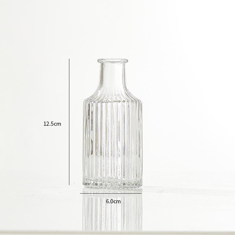 Retro Französisch-Amerikanische Mini-Glasvase für Trockenblumen & Grünzeug