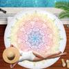 Telo Mare Rotondo Bohemien Microfibra Assorbente Sport Spiaggia Mare Tappetino Yoga Con Frange Grande Asciugamano da Bagno Teli da Stendere 150 cm