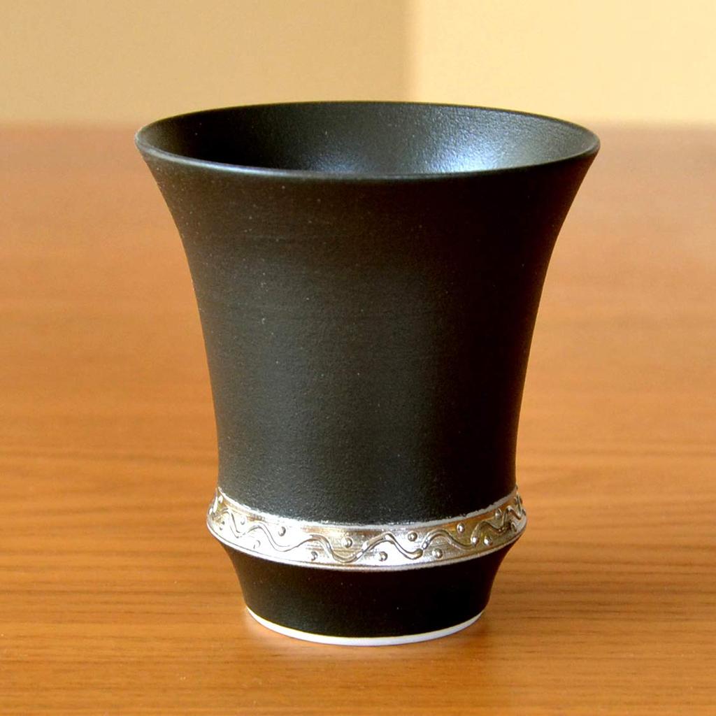 Starting Salary Present Sake Cup Set Tokkuri Ochoko Set Pottery for Japanese Sake Stylish Arita Ware 1 Sakkuri 2 Sake Cups Set Oxidized Silver Gift In