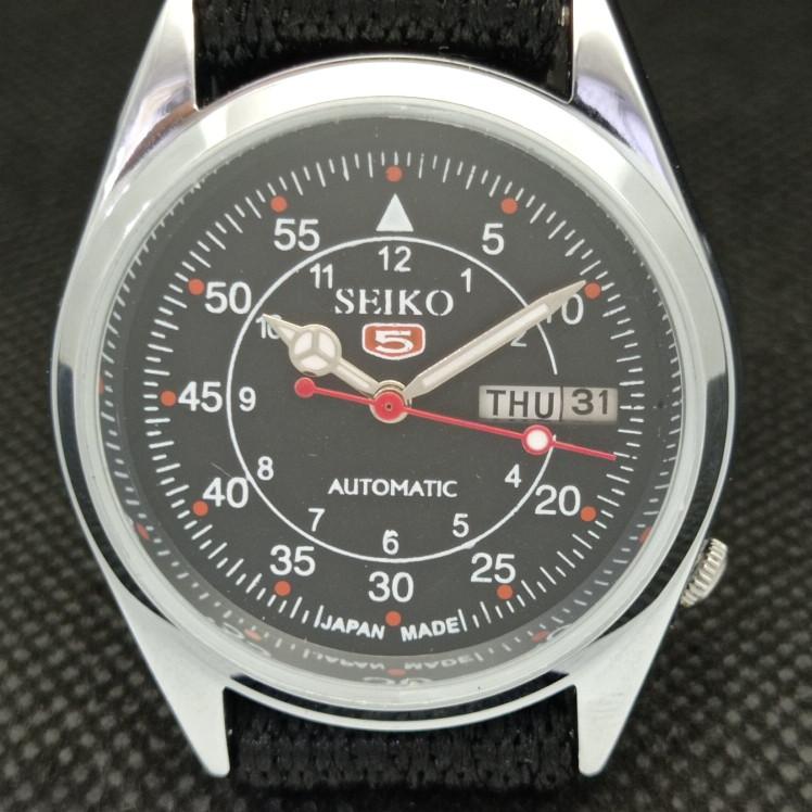YENİLENMİŞ VINTAGE SEIKO 5 OTOMATİK 6309A JAPON ERKEK D/D SİYAH SAAT a318630-9