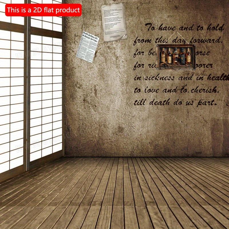 2D Flat Wooden Sign 30*20cm Whiskey & Cigar Themed Square Wooden Sign - Perfect for Bar, Restaurant, Home Decor | Versatile Hanging Wall Art