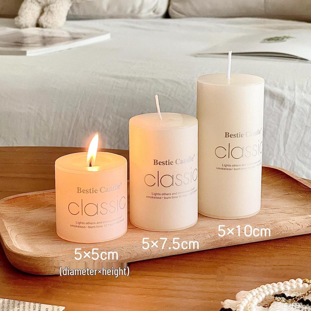 Scentless Smokeless Cylinder Candles for Weddings, Birthdays, Romantic Decor, Hotel, Church, or Dining.