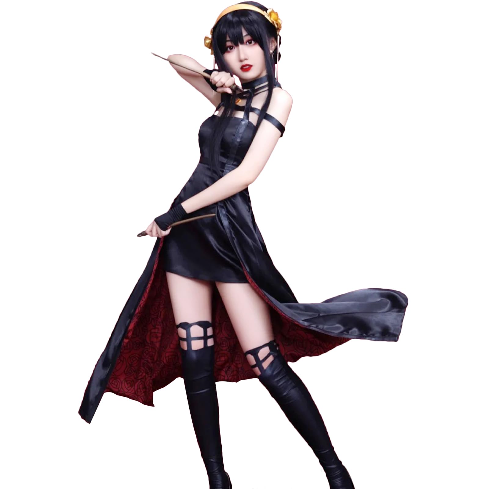 

[LHMQ] Yor Cosplay Costume for Kids, Spy, Disguise, Yor Uniform, Fancy Dress, Popular Costume, Kids Clothes Set, Halloween, Christmas, Cosplay,