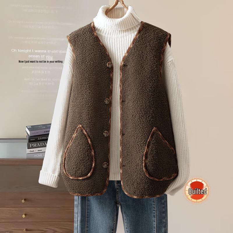 

Женский простой жилет на одной пуговице для многослойности L