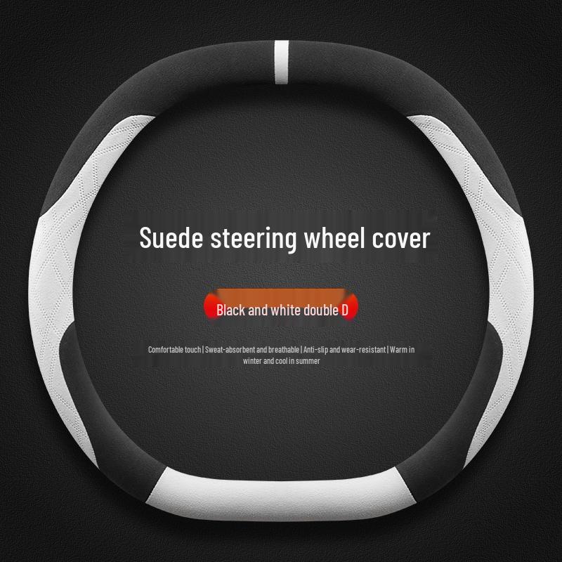 Lotus ELETRE/EMEYA Winter Steering Wheel Cover, Ultra-thin, Non-slip, Sweat-Absorbing, Flocking Handle