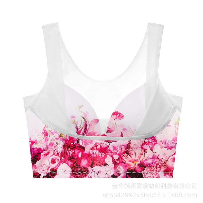 

DR same style, no steel ring sleep bra, double breast printing, beauty bra customization XL/85B рожевий