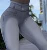 High-Waisted Plus Size Women's Faux Denim Leggings for Fitness & Yoga
