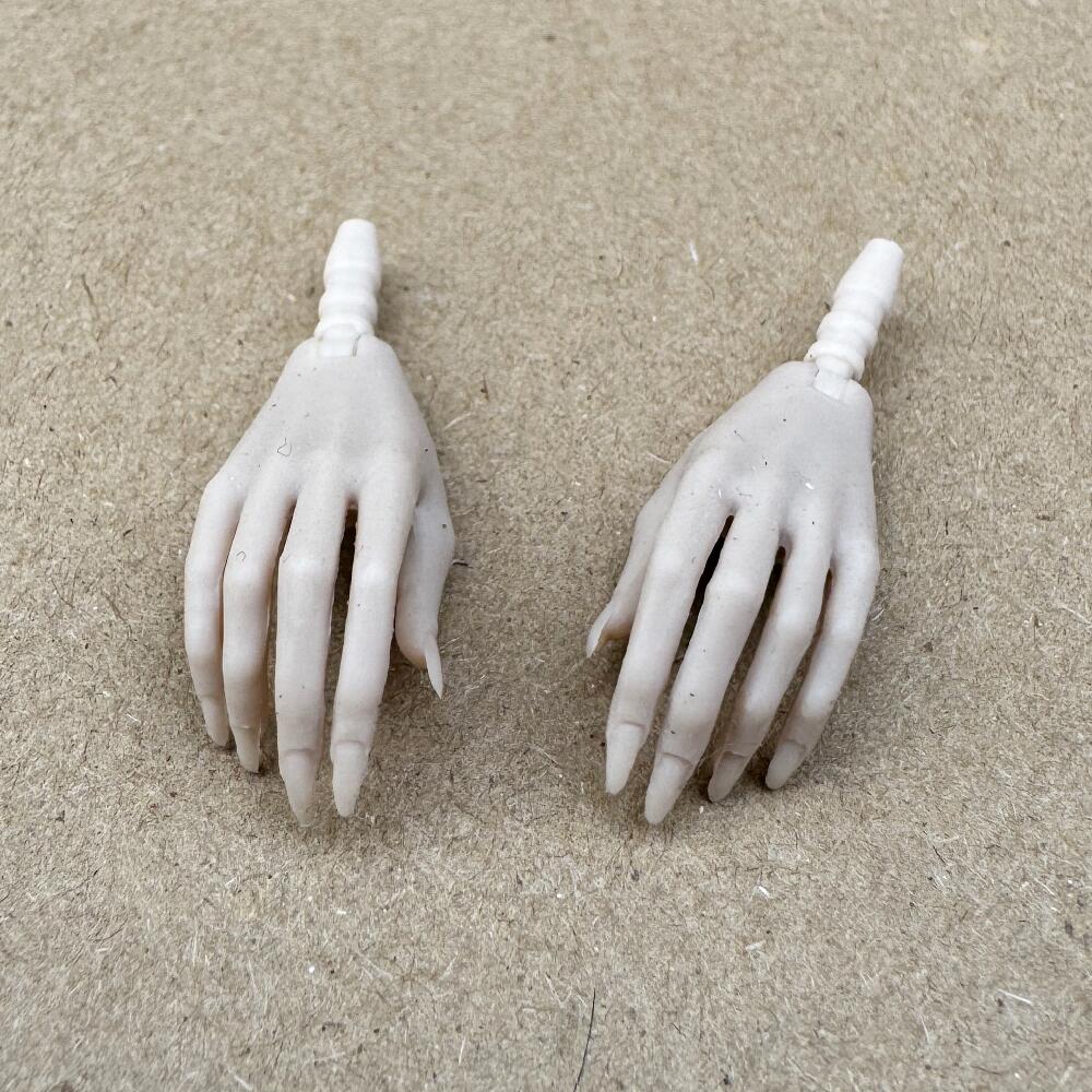 1 Paar MENGF Japan Weiß Ersatzhände Mit Langen Nägeln Verschiedene Gesten Universal Für 1/6 FR/IT Puppe DIY Maniküre