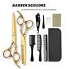 Stainless Steel Gold Hand-Shaped Hairdressing Scissors for Cutting and Thinning Hair