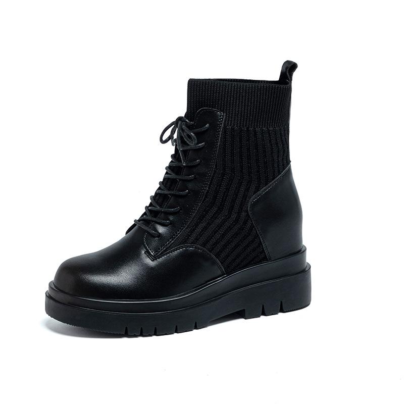 Autumn and winter new small velvet warm retro casual versatile thick-soled Martin boots women s boots 33