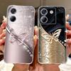 For Xiaomi Poco M7 Pro 5G X7 Pro Back Cover Girly Fashion Flower Butterfly Painting Soft TPU Clear Fundas PocoM7 Pro X7Pro Case