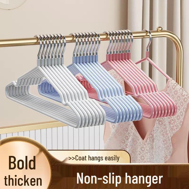 Non-Slip, Anti-Shoulder Angle, Thickened Plastic Clothes Hanger for Household Drying.
