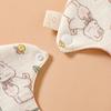Double-Sided Waterproof Cotton Gauze Baby Bibs, Newborn Anti-Spit-Up Petal Design