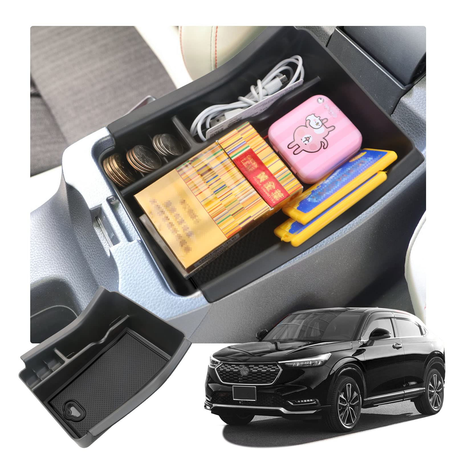 RUIYA Honda New Vezel RV Бокс для центральной консоли Лоток для аксессуаров Новый лоток для консоли Vezel Honda new model Vezel