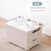 Rongna Plastic Storage Box with Lid and Wheels