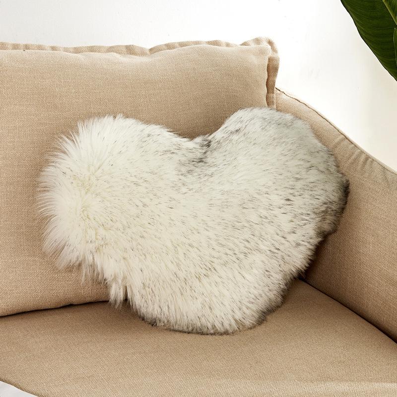 Heart-Shaped Washable Back Pillow and Sofa Cushion Cover (No Insert)