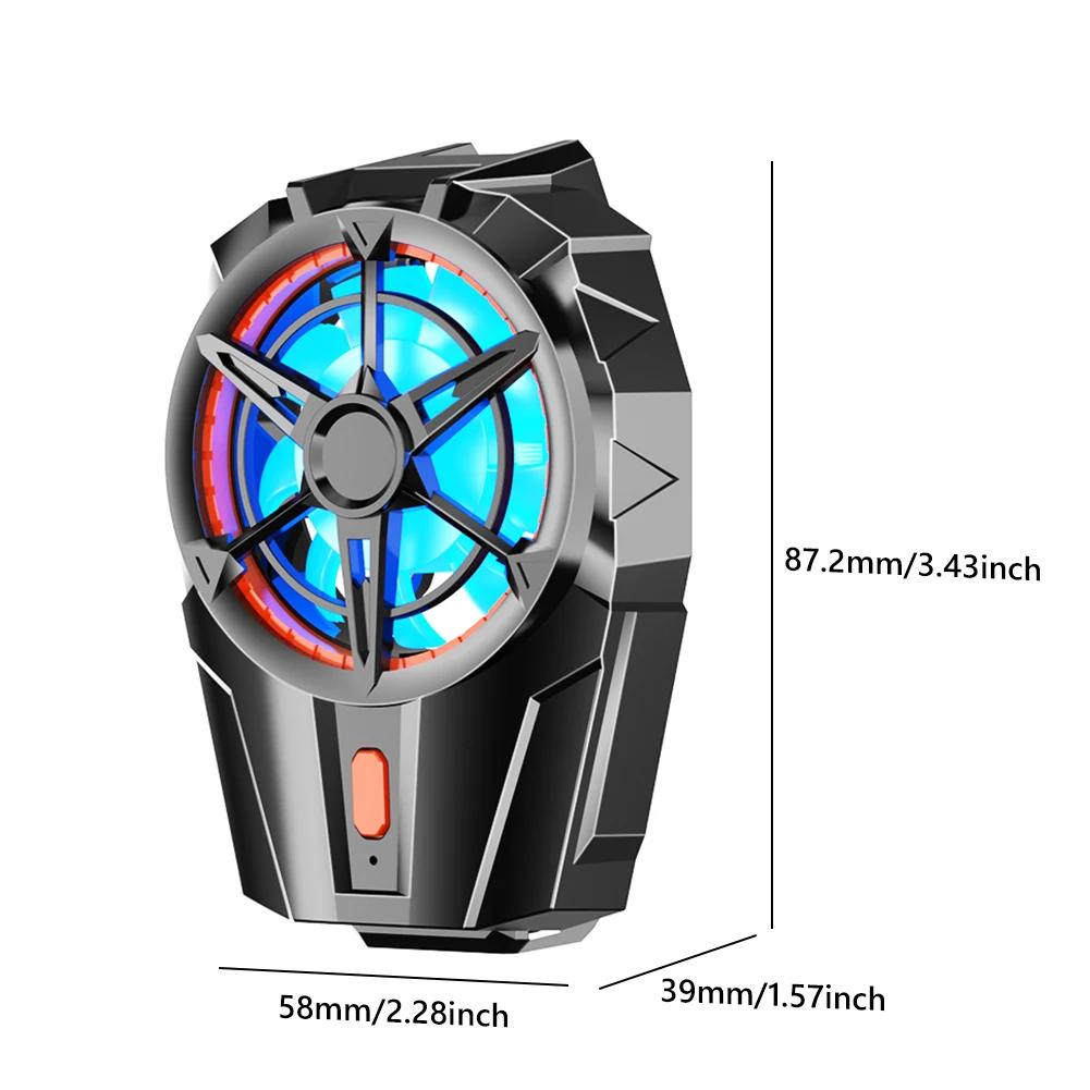 Dual Fan Plug-in/Rechargeable Mobile Phone Cooler Long Lasting Stronger Cooling Air Cooling for Iphone/Xiaomi/Huawei for Samsung