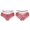Sexy Plus-Size Lace Women'S Panties Hollowed-Out Sexy Mid-Waist Seamless Thong