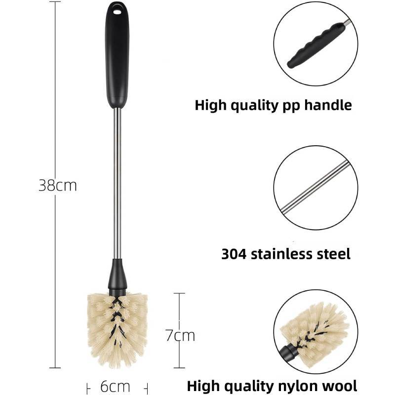 Multipurpose Drinking Cup Brush With Plastic Handle And Nylon Bristles For Daily Use