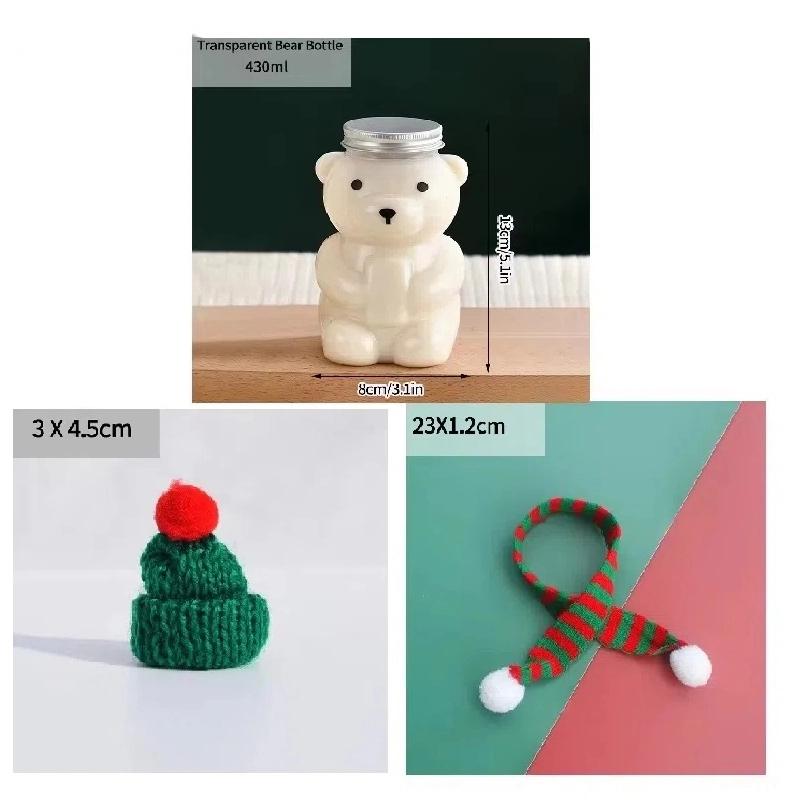 Christmas Bottle Transparent Gingerbread Man Plastic Water Cup Pine Tree Milk Cold Navidad New Year Gifts Drink Cup Xmas Decor