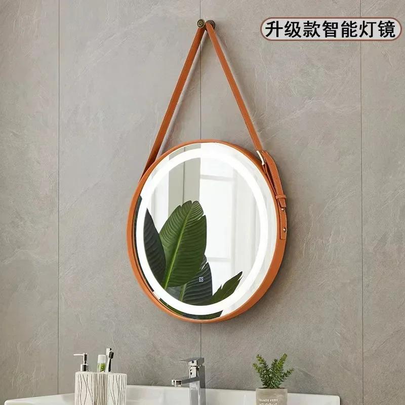 Nordic Wall Hanging Decorative Mirrors Office Creative Living Room Restaurant Round Vanity Mirror Hallway Porch Bathroom Mirror