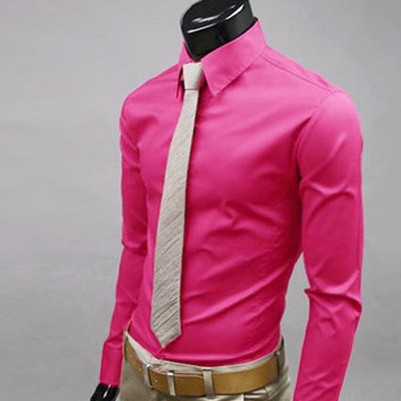 Herrenhemden, langärmelig, Business-Freizeithemd, schmale Passform, Bürohemd, Hochzeitshemd, Party-Stil, mehrere Farben