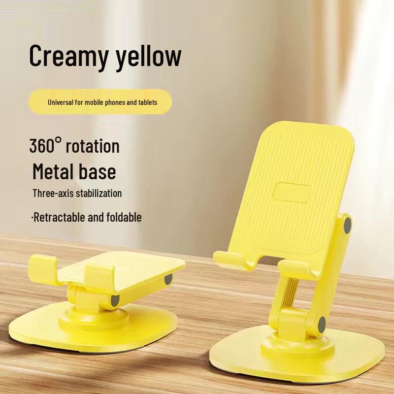 360° Rotatable & Foldable Alloy Phone Holder, Portable Desktop Stand for Videos and Dramas