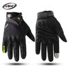 Guantes de motocicleta para hombre y mujer equipo de piloto para montar anticaída antideslizantes pantalla táctil locomotora carreras guantes de dedo completo cuatro estaciones