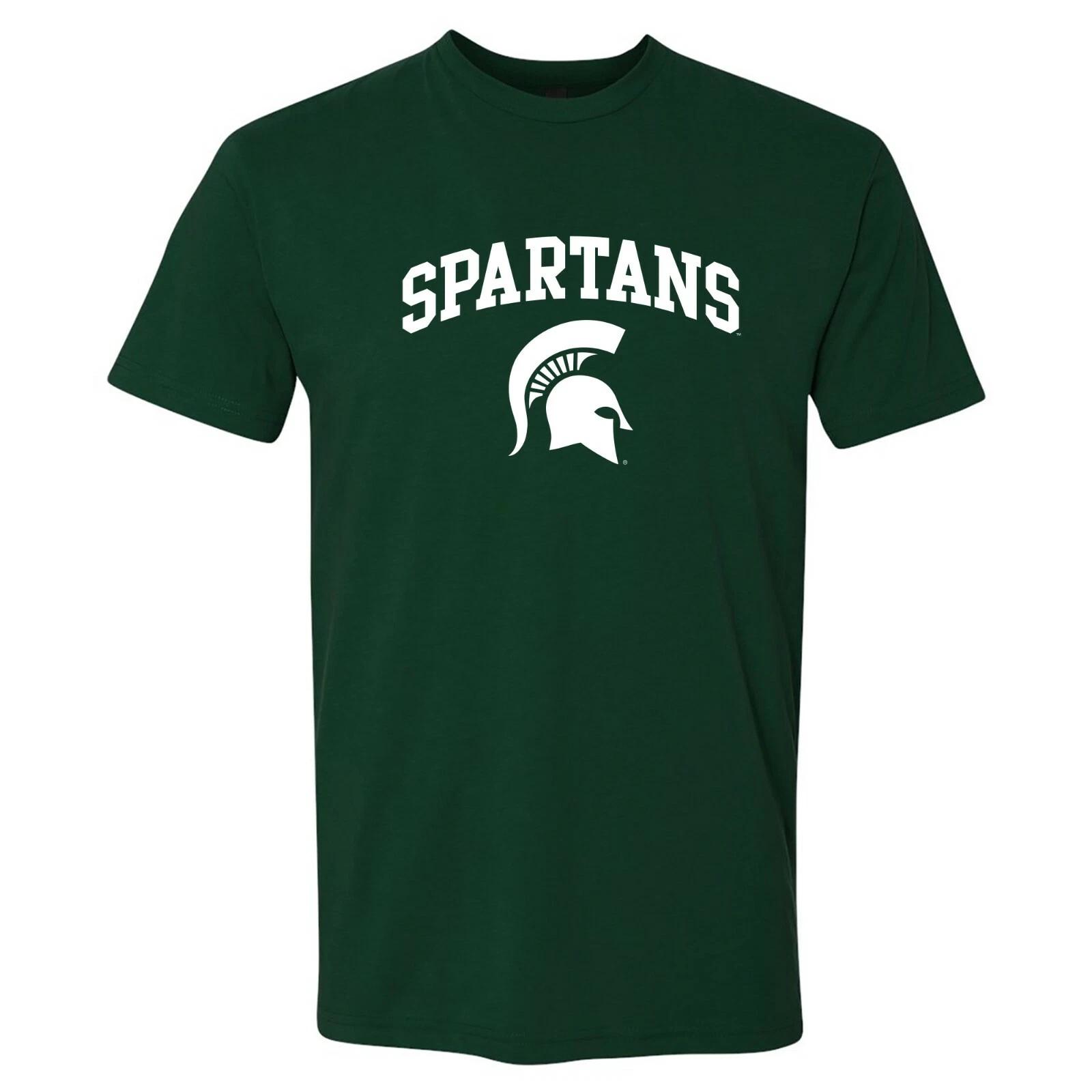 Michigan State Spartans Arch Logo - Premium Cotton T-Shirt S