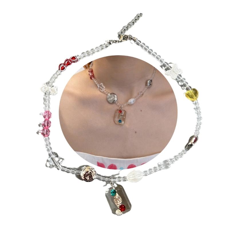 Unique Conch Pendant Necklace Eye Catching Beaded Choker Statement Jewelry for Party Wear Bohemian Conch Clavicle Chain