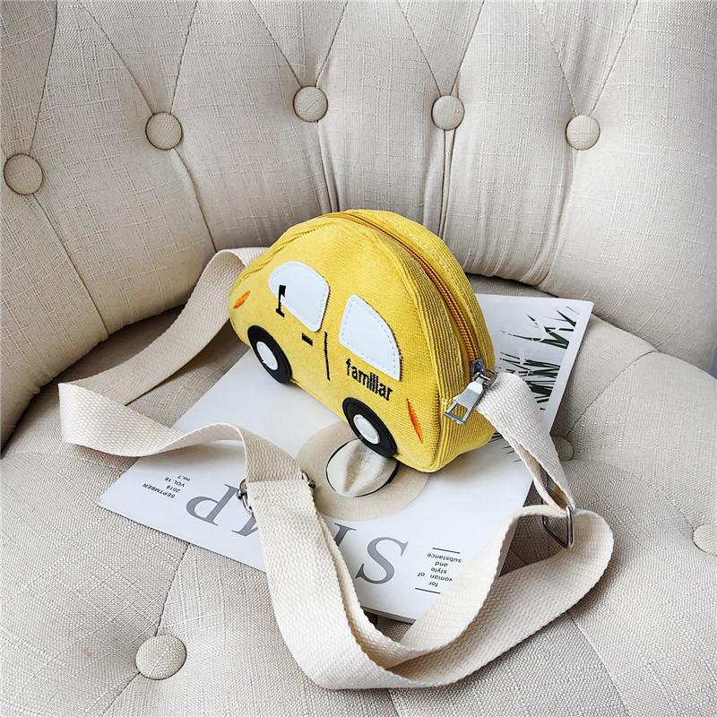 Car Bag Shoulder Childrens Canvas Bag Adjustable Shoulder Strap Zipper Design