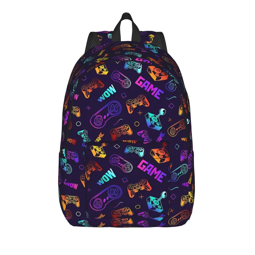 Video Game Gaming Controller Fashion Backpack Gift High School Work  Daypack for Men Women Laptop Canvas Bags