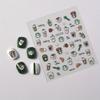 5D Raw Coconut Latte Coffee Embossed Nail Art Stickers - Reusable, Self-Adhesive Decals with Playful Cartoon Designs for Stylish Manicures