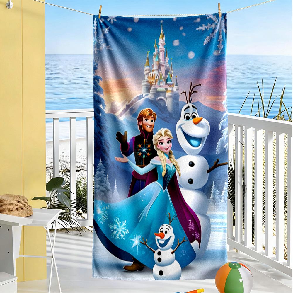 Winter Snowman Adventure Beach Towel High Absorbency & Quick-Dry Comfortable Lightweight